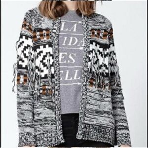 Volcom Western Fringe Cardigan Sweater